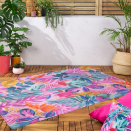 Furn Psychedelic Jungle Outdoor/Indoor Printed Rug