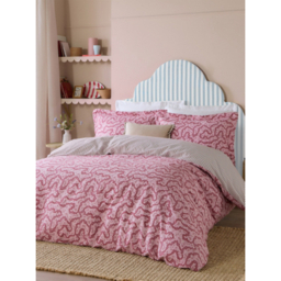 Wylder Cherry Red Brianna Floral Cotton Duvet Set