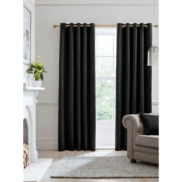 Laurence Llewelyn-Bowen Black Montrose Eyelet Curtains