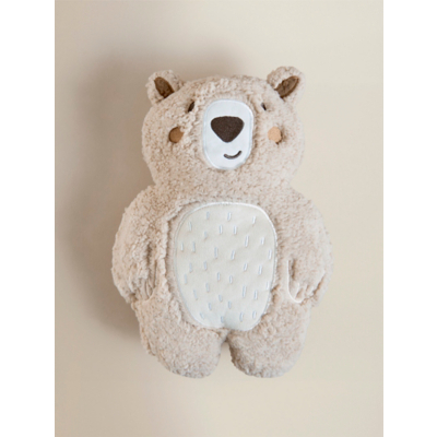 Beige Bear-Shaped Cushion