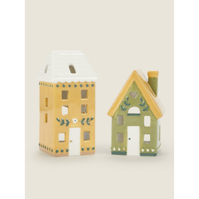 House Tea Light Holder - Set of 2