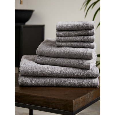 Catherine Lansfield Grey Quick Dry Towel Bale - Set of 8