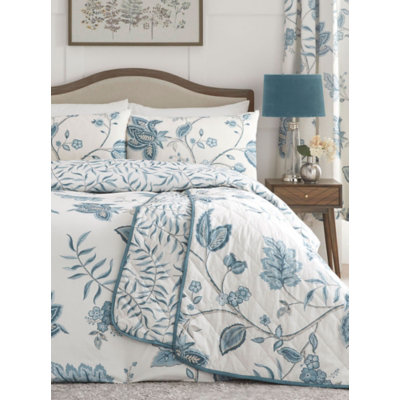 D&D Samira Floral Teal Duvet Cover Set