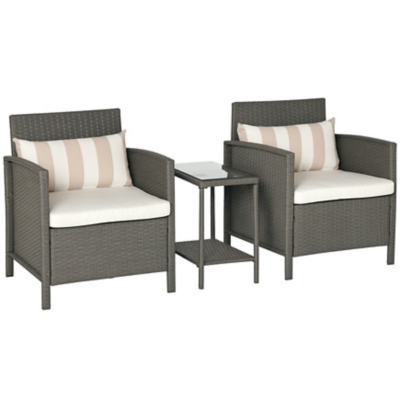 Outsunny 3pc 2-Tier Rattan Bistro Set