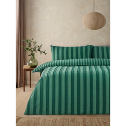 Autumn Seersucker Stripe Duvet Set