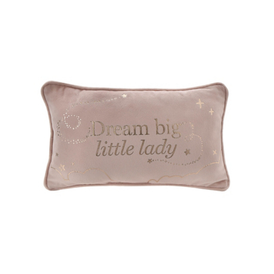 Bambino Rectangle Velvet Cushion Little Lady
