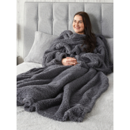 Downland Wearable Relaxing Charcoal Blanket - 140cm x 188cm