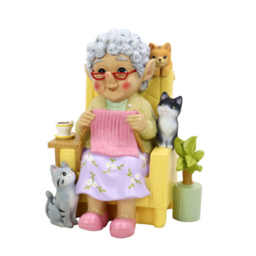 Grandma & Cats Gnome