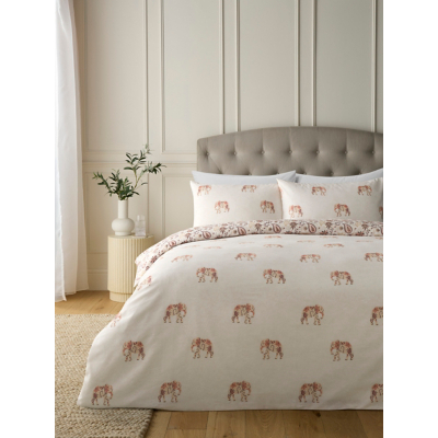 Pink Paisley Elephant Print Duvet Set