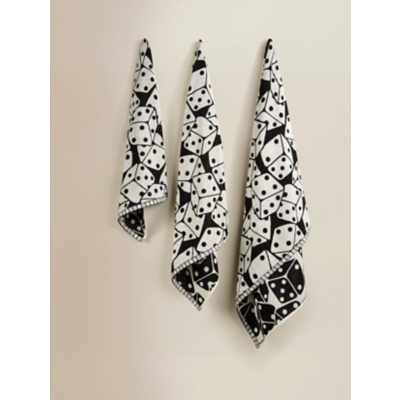 Monochrome Dice Cotton Towel Range