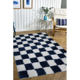 maker Navy Snug Checkerboard Rug