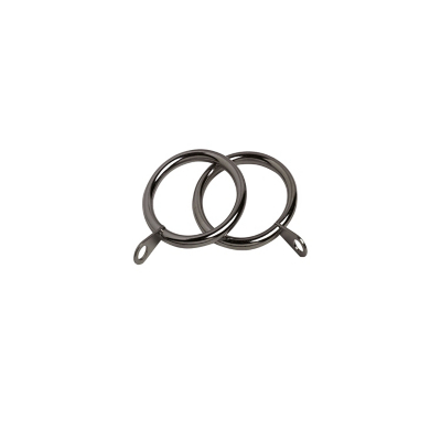 Speedy Gun Metal Finesse 25-28mm Curtain Rings - Pack of 6