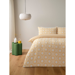 Multi Retro Sunflower Matelassé Microfibre Duvet Set