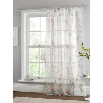 Dreams & Drapes Curtains Spring Glade Slot Top Voile Panel in Multi