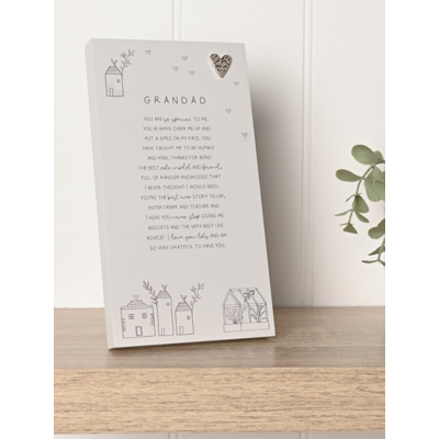 Moments Standing Verse Plaque - Grandad