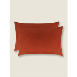 Burnt Orange Pillowcase Pair