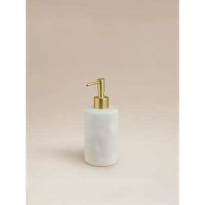 White Sanctuary Dimple Ceramic Soap Dispenser