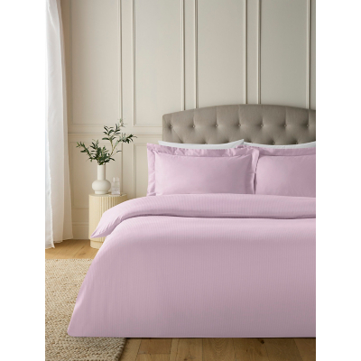 Blush Luxury 100% Cotton 300 Thread Count Sateen Stripe Duvet Set