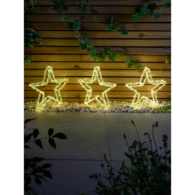 Christmas Star Stake Light - Set of 3