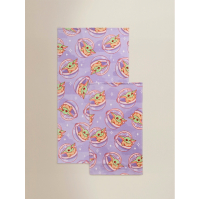 The Mandalorian Grogu Purple Cotton Towel Range