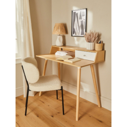 White Wooden Desk With Drawer
