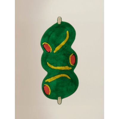Olive Cotton Bath Mat Runner