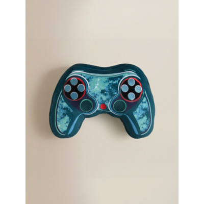 Navy Gaming Controller-Shaped Cushion