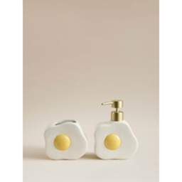 White Egg Soap Dispenser & Tumbler Set