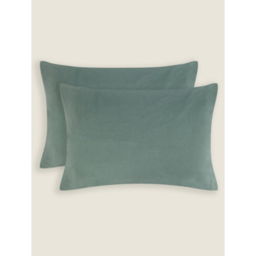 Brushed Cotton Plain Pillowcase Pair