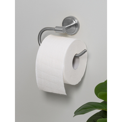 Silver-Tone Toilet Roll Holder