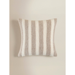 Neutral Stripe Borg Cushion
