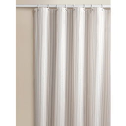 Neutral Stripe Soft Touch Microfibre Shower Curtain