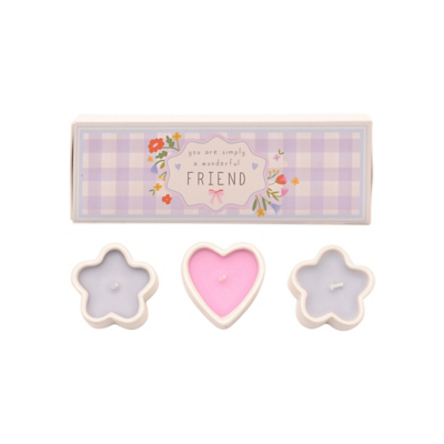 Love Life Set Of 3 Mini Candles - Wonderful Friend
