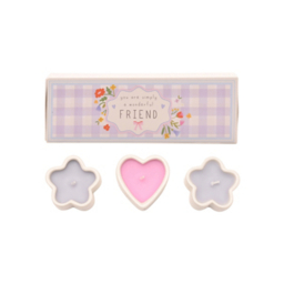 Love Life Set Of 3 Mini Candles - Wonderful Friend
