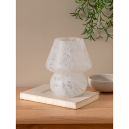 White Mushroom Portable Battery Lamp