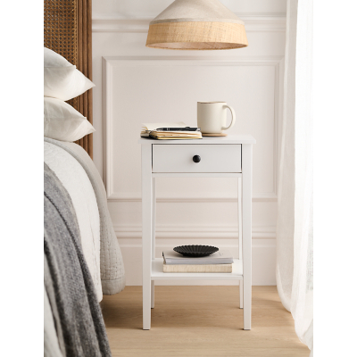 White Bedside Table