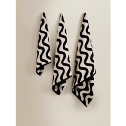 Monochrome Wiggle Cotton Towel Range