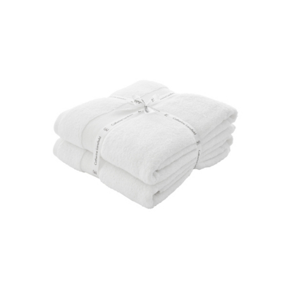 Catherine Lansfield White Antibacterial Bath Sheet - Set of 2