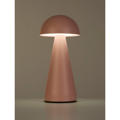 Searchlight Pink Rechargeable Dome Table Lamp