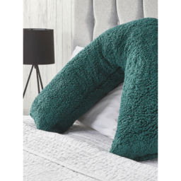 Downland Dark Green V-Shape Fleece Pillow
