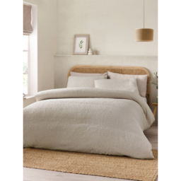 Catherine Lansfield Natural Crinkle Duvet Cover Set