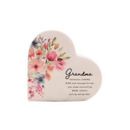 The Cottage Garden Ceramic Heart - Grandma