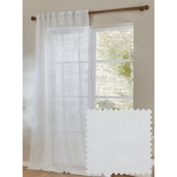 Yard White Cirrus Woven Sheer Panel Curtain