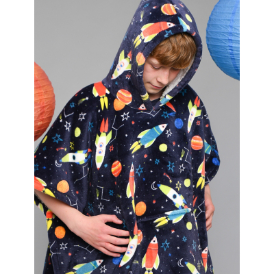 Bedlam Supersonic Kids Fleece Snuggle Throw Poncho