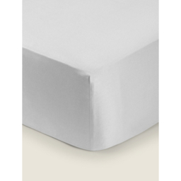 White Sateen 100% Cotton 300 Thread Count Luxury Fitted Sheet