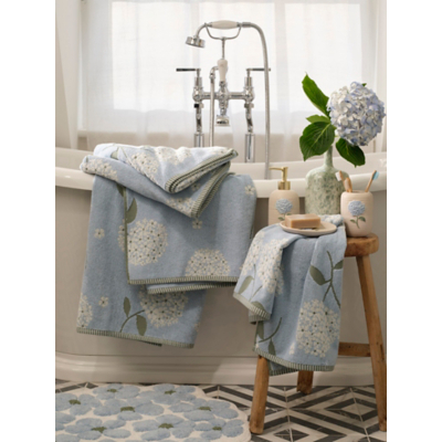 Stacey Solomon Blue Hydrangea Cotton Towel Range