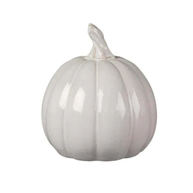 Ceramic Pumpkin Ivory - 17cm - image 1