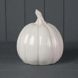 Ceramic Pumpkin Ivory - 17cm - thumbnail 3