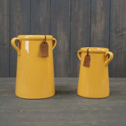 Yellow Handle Urn Vase - Two Sizes - thumbnail 6