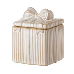 White Ceramic Bow Trinket Box Small - Decorative Jewellery & Keepsake Box by Heaven Sends